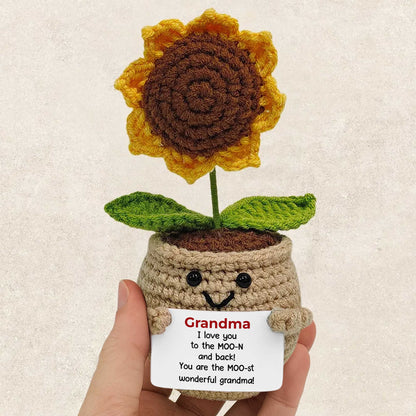 To The Moon And Back, Crochet Turtle And Flower Design