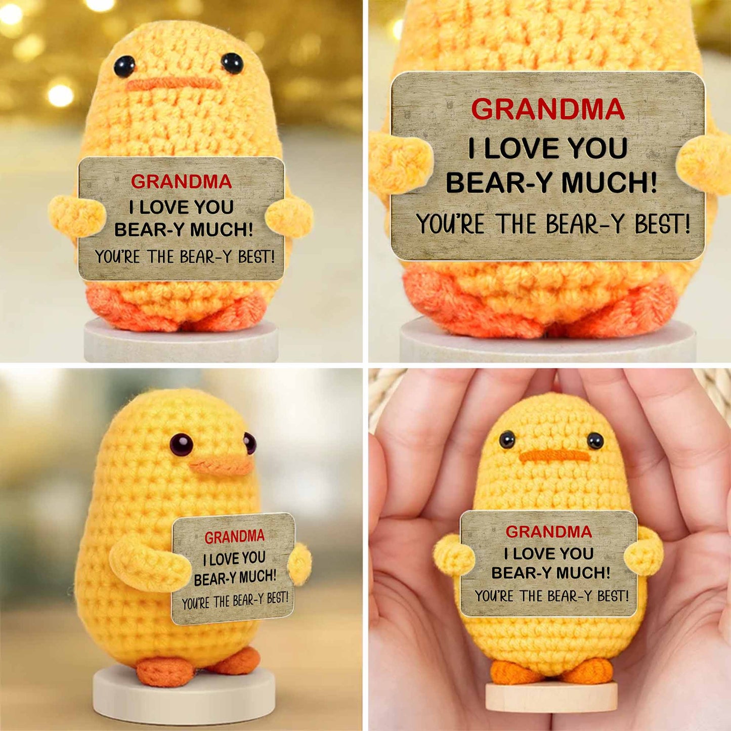 Grandma I Love You Bear-y Much Sunflower Bear And Duck