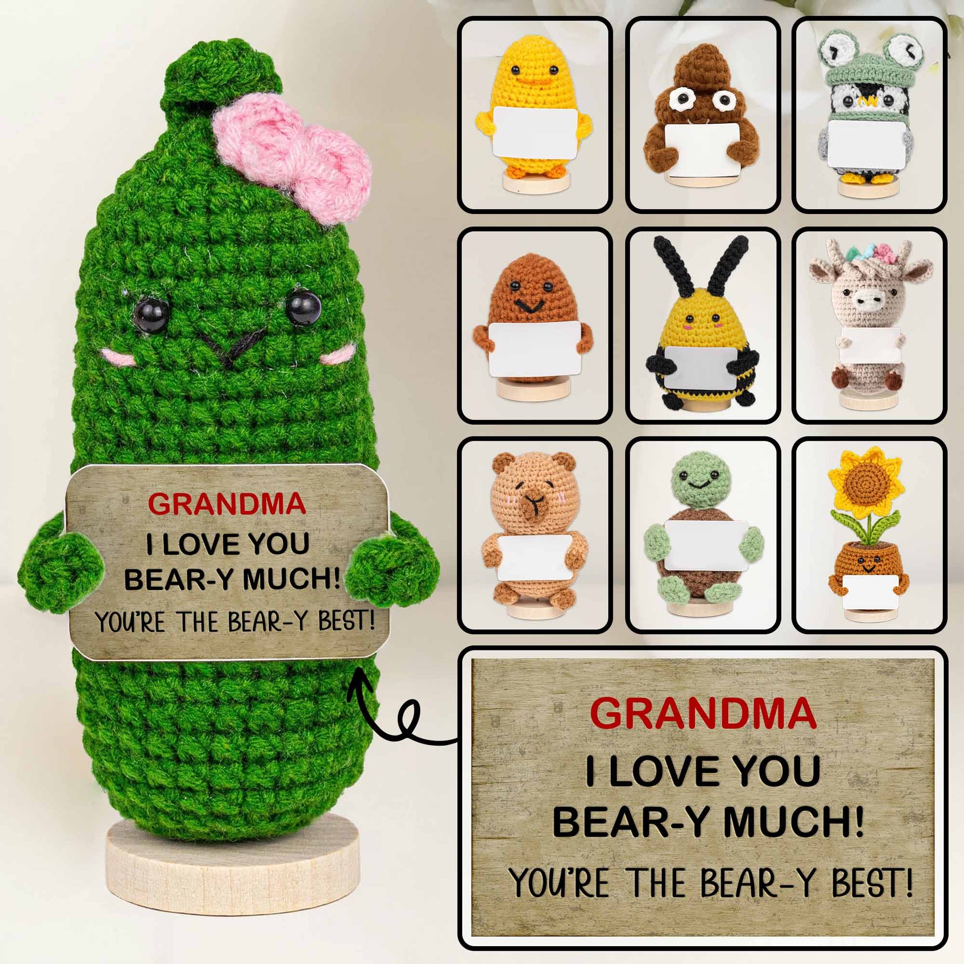 Grandma I Love You Bear-y Much Sunflower Bear And Duck