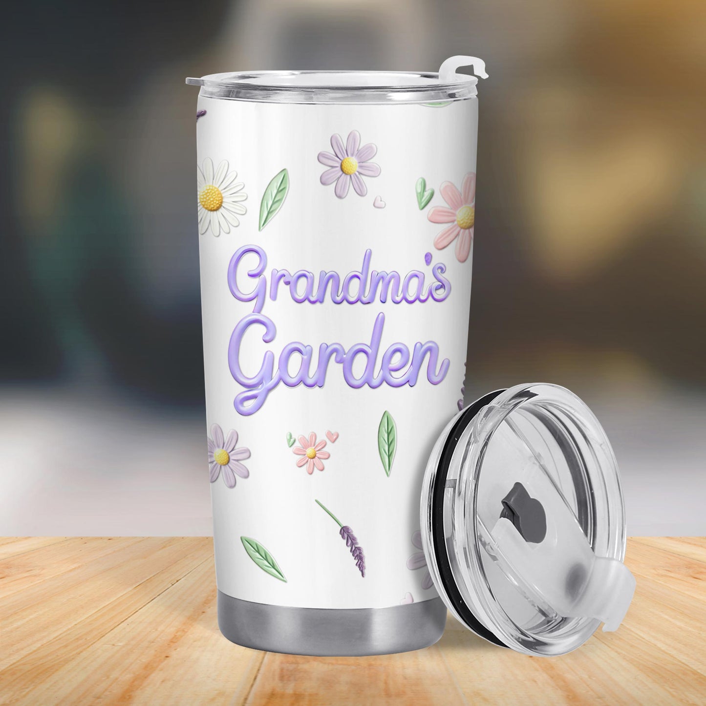 Grandma's Garden Custom Tumbler For Flower Lovers - Personalized Custom Stainless Steel Tumbler 20oz 30oz - GRM018_TB