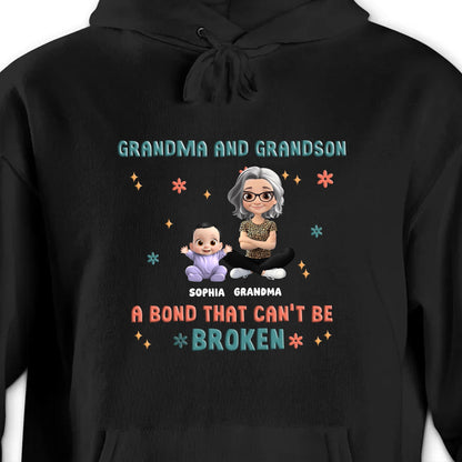 Grandma And Grandson A Bond That Can't Be Broken, Stars and Flowers