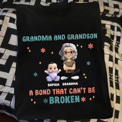 Grandma And Grandson A Bond That Can't Be Broken, Stars and Flowers
