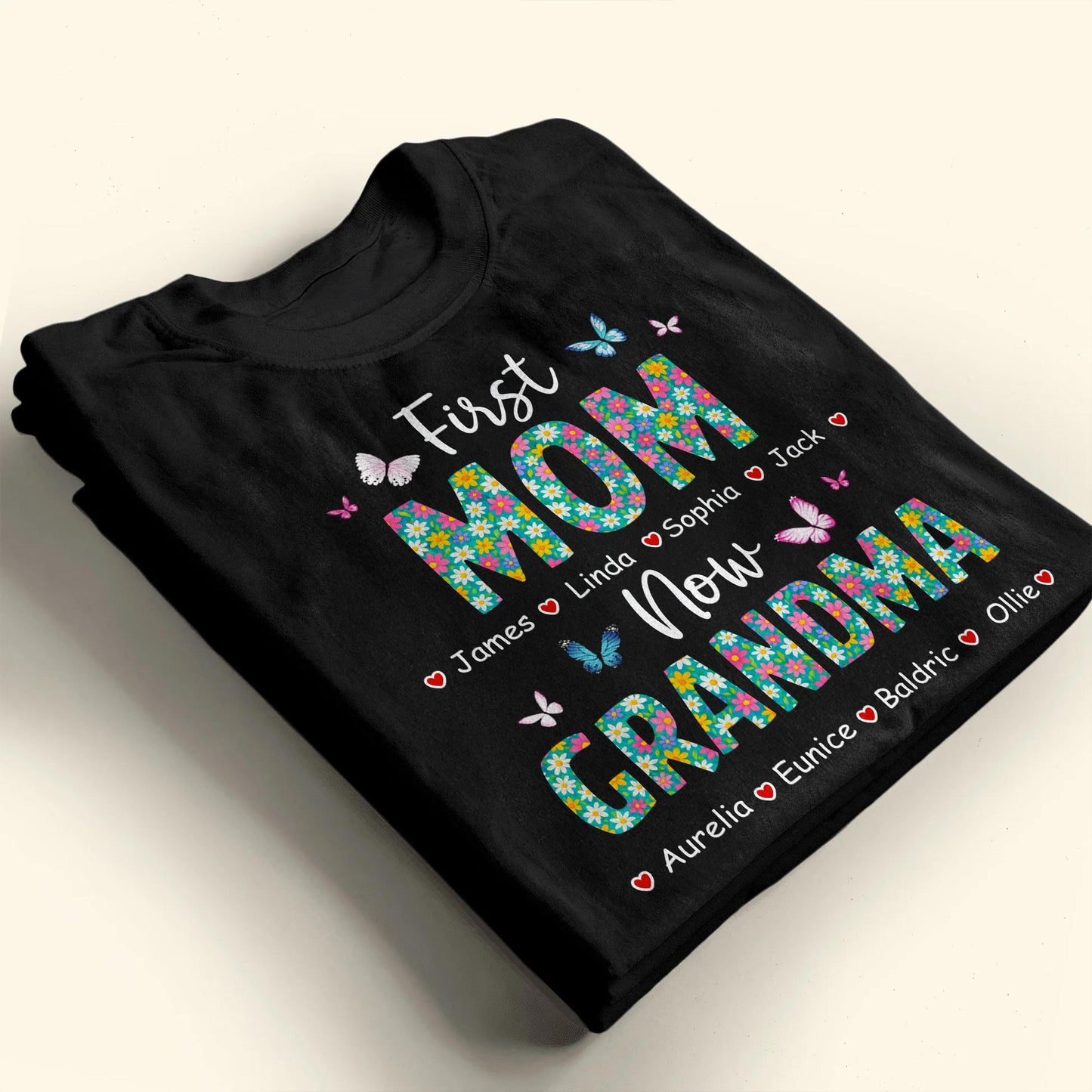 First Mom Now Grandma, Butterflies and Flowers