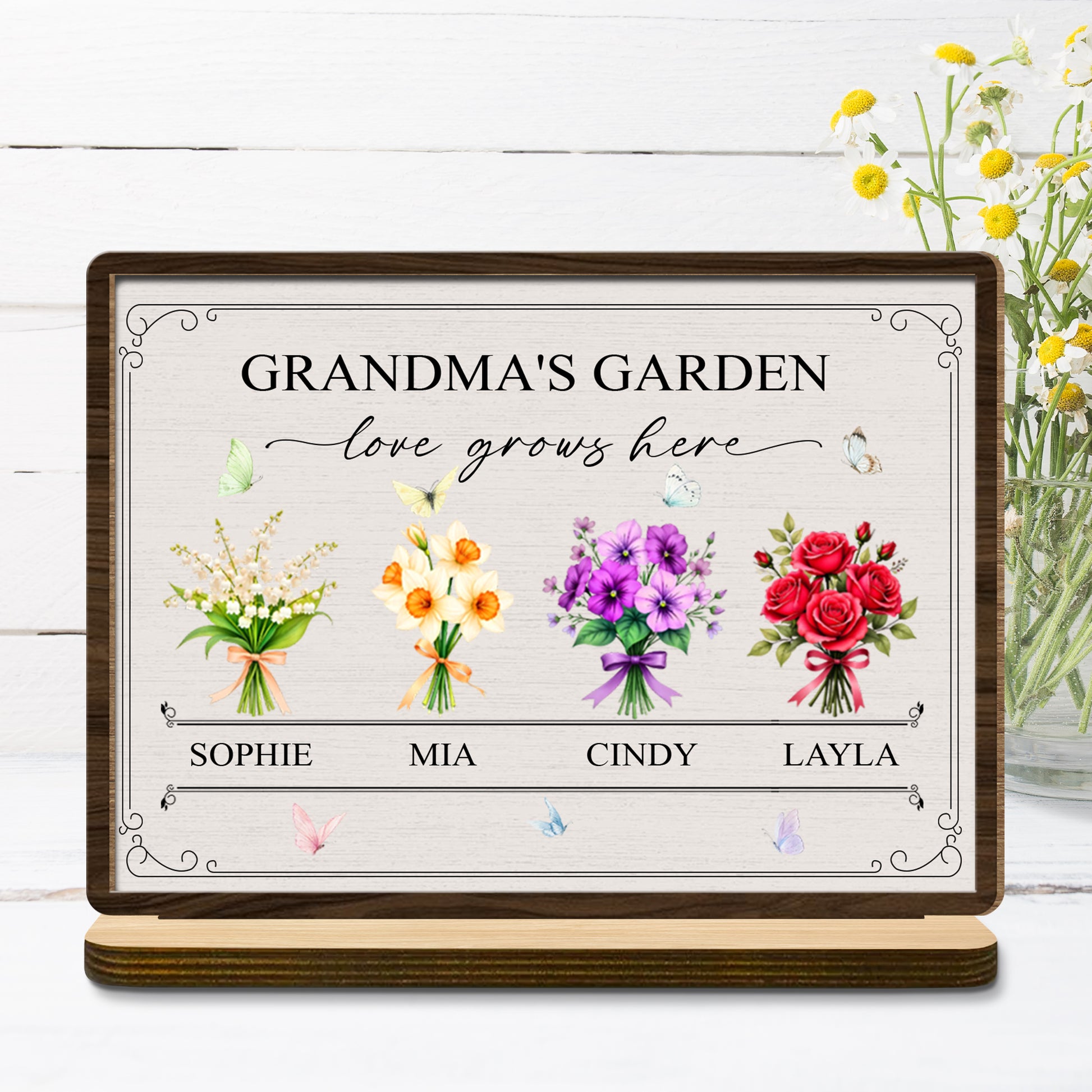Grandma's Garden, Love Grows Here, Flowers and Butterflies