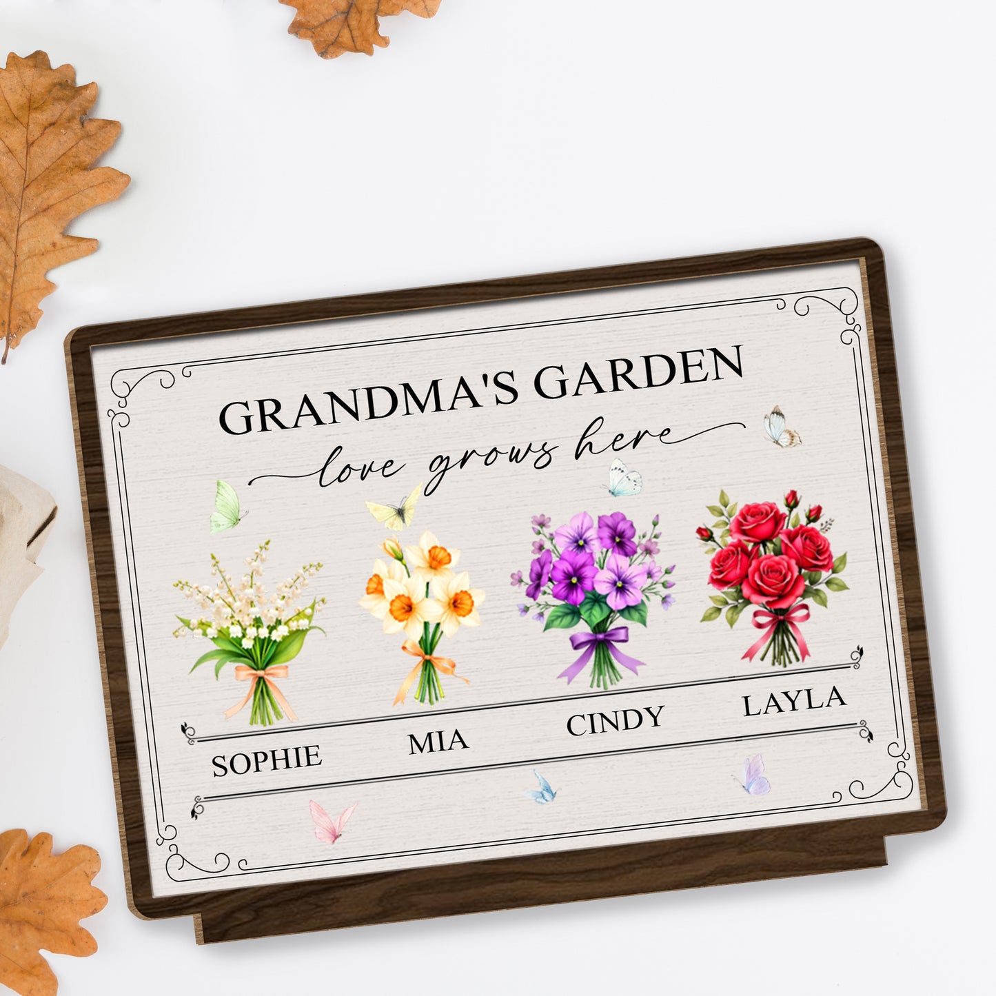 Grandma's Garden, Love Grows Here, Flowers and Butterflies
