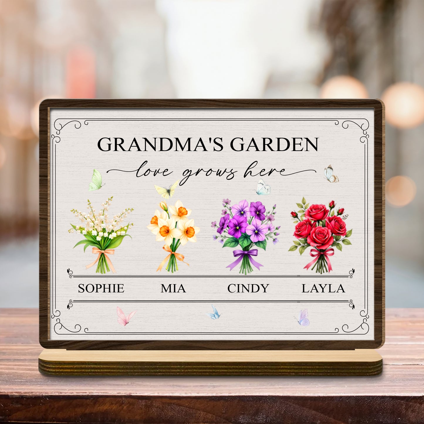 Grandma's Garden, Love Grows Here, Flowers and Butterflies