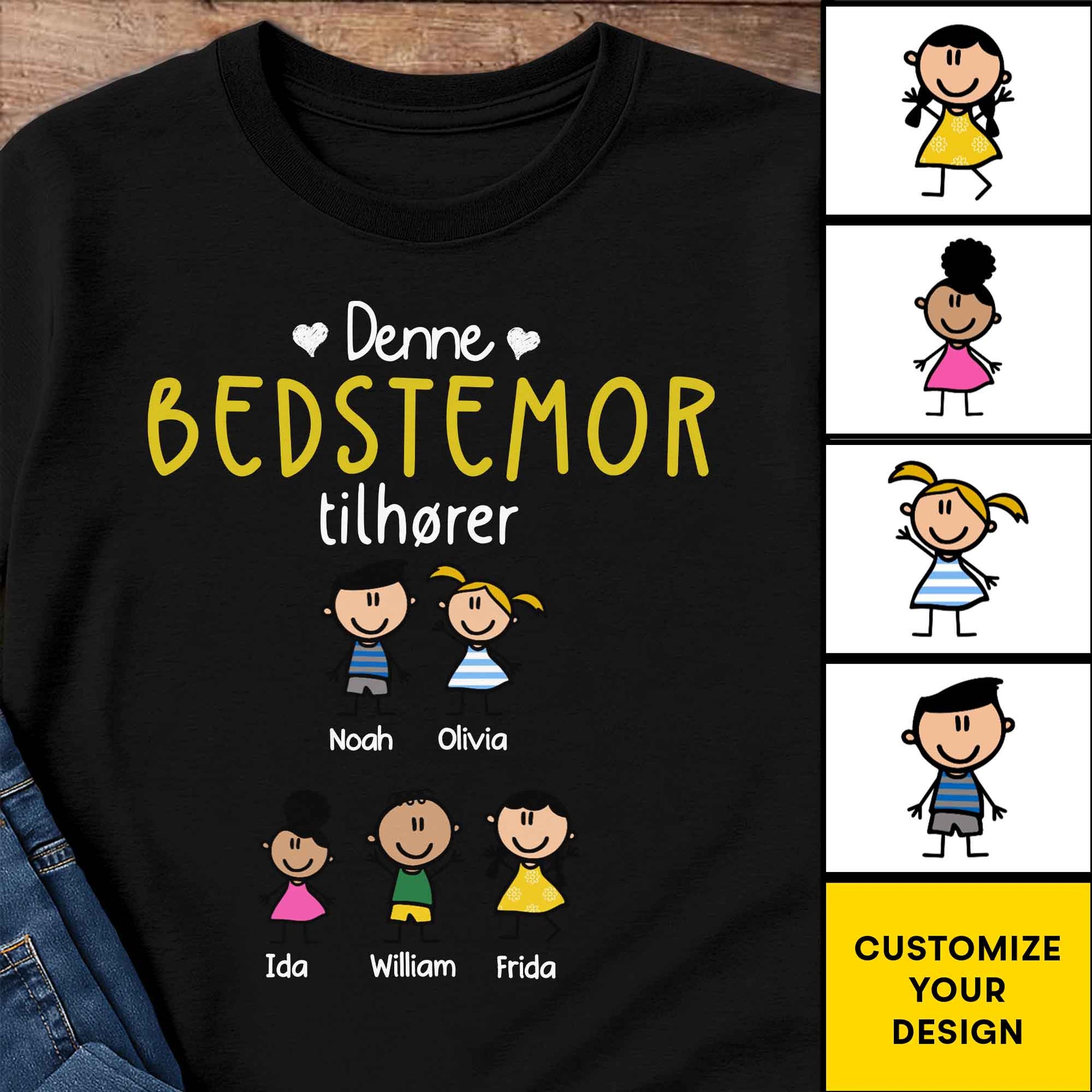 This Wonderful Grandmother Belongs To, Cartoon Characters