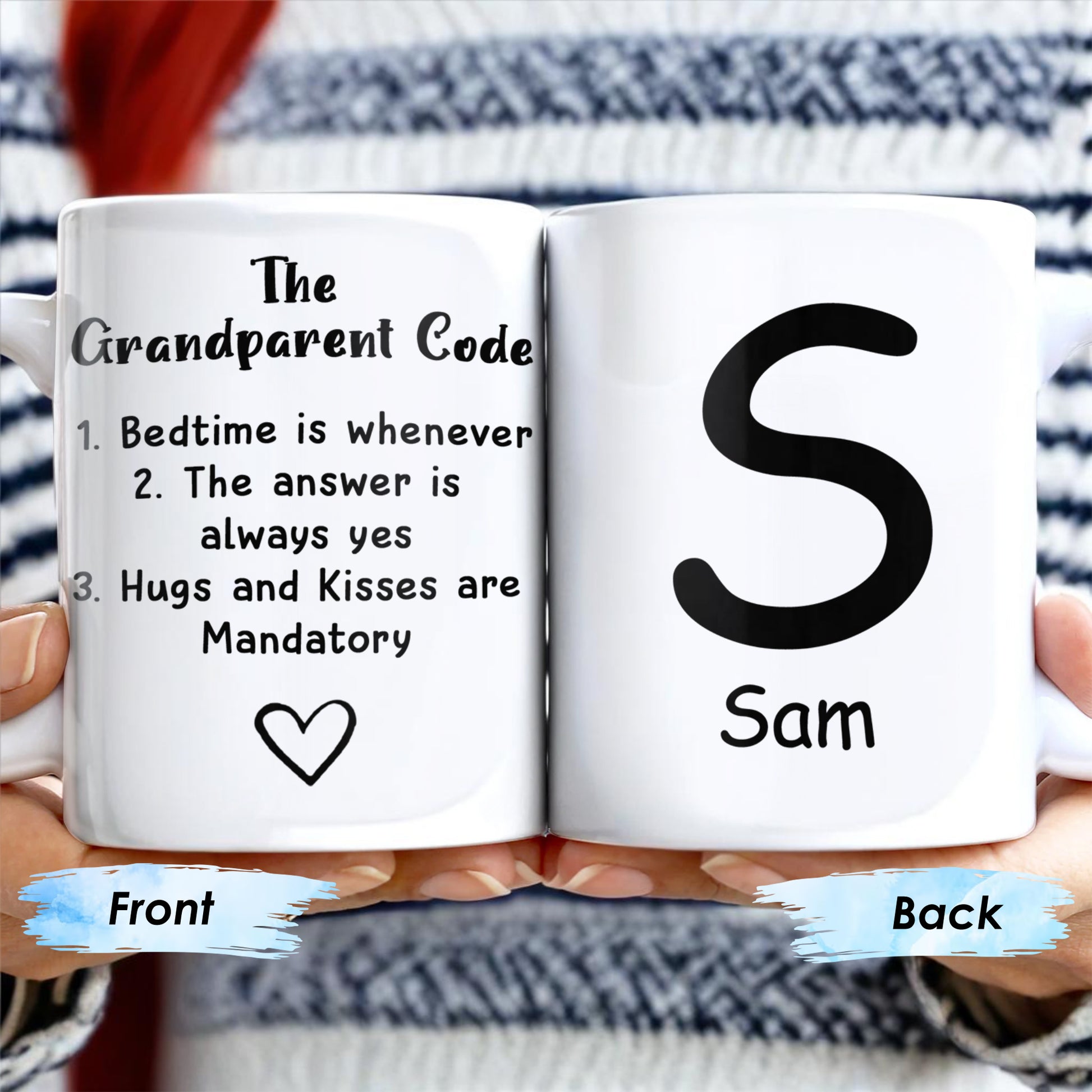 The Grandparent Code Heart Symbol Custom Mug