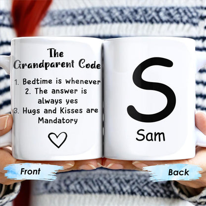 The Grandparent Code Heart Symbol Custom Mug
