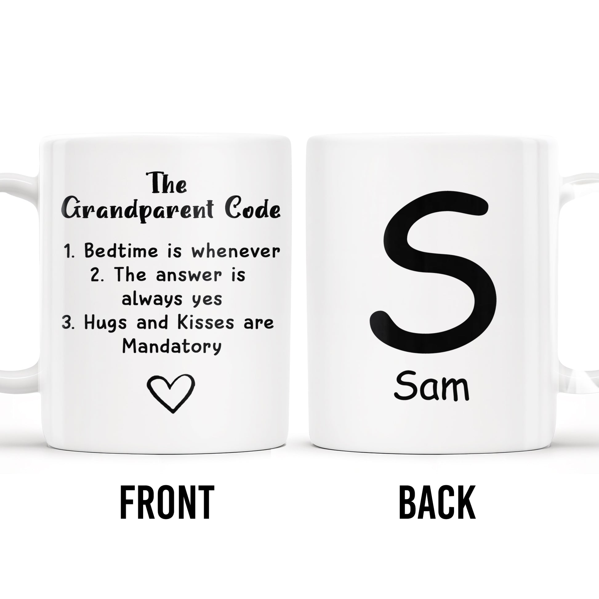 The Grandparent Code Heart Symbol Custom Mug