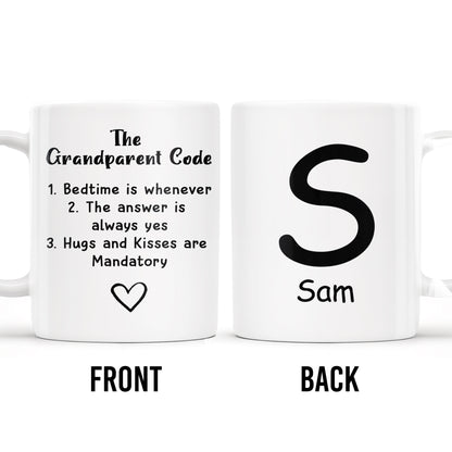 The Grandparent Code Heart Symbol Custom Mug