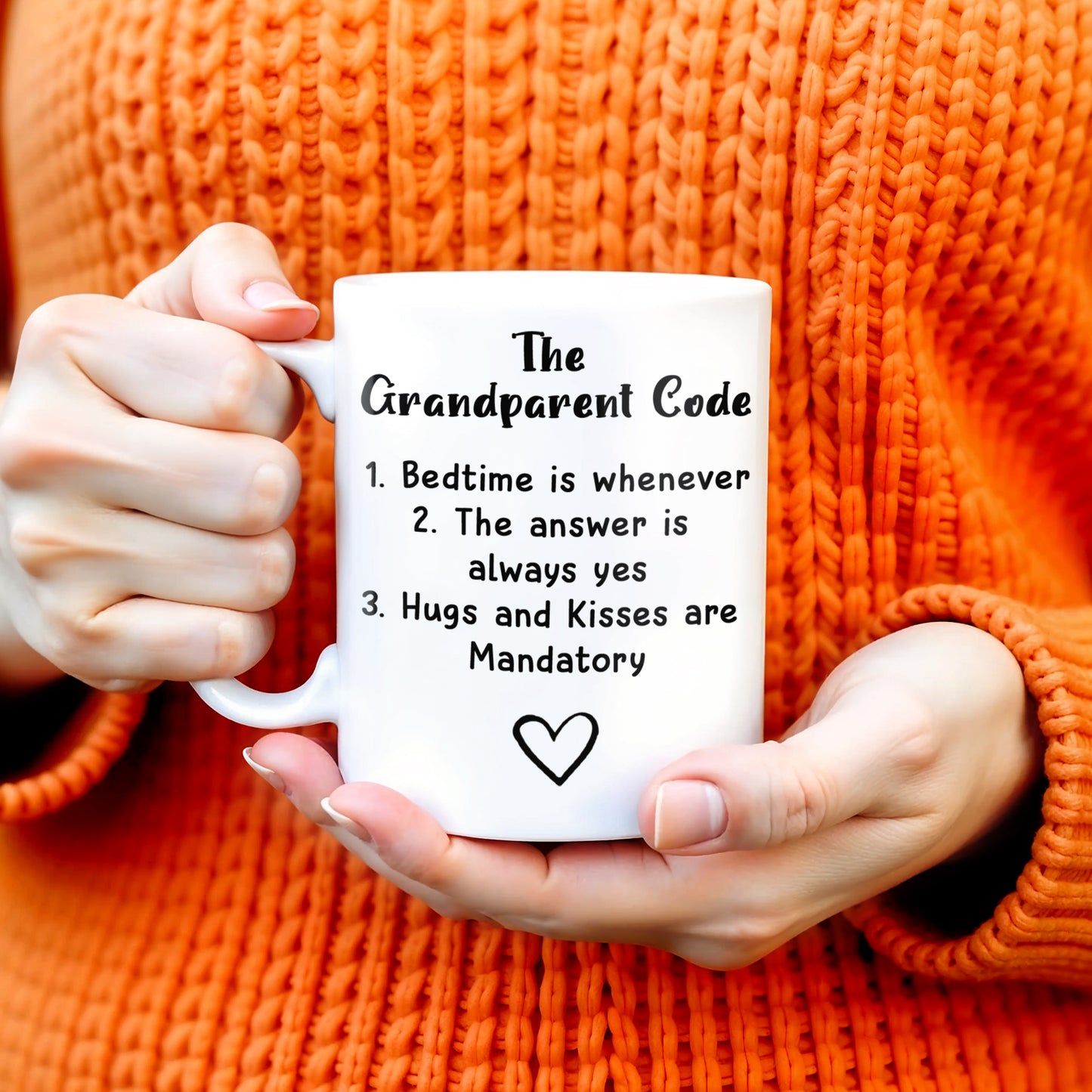 The Grandparent Code Heart Symbol Custom Mug