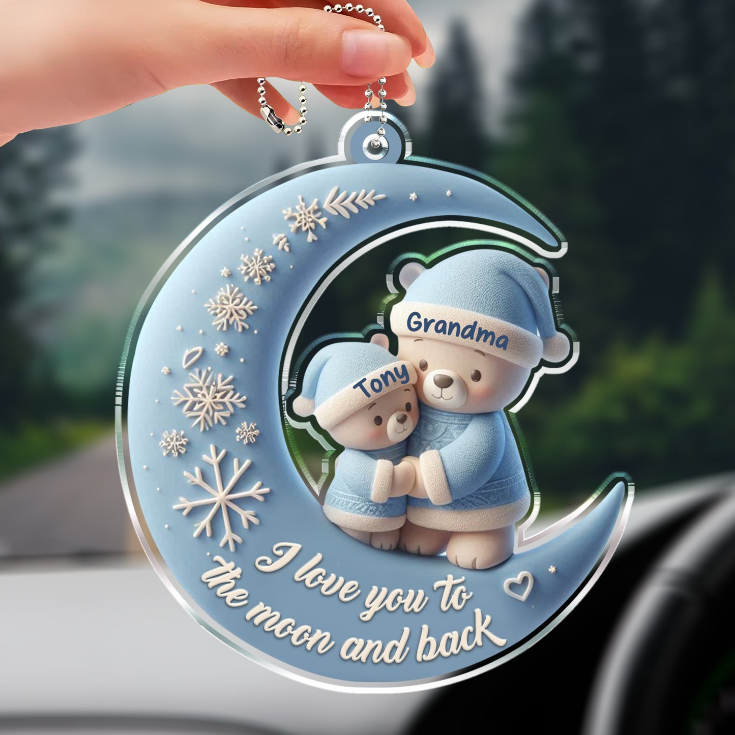 I Love You To The Moon And Back Bears On Moon Design