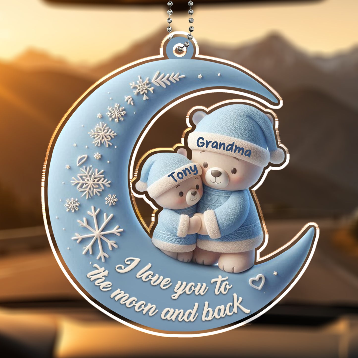 I Love You To The Moon And Back Bears On Moon Design