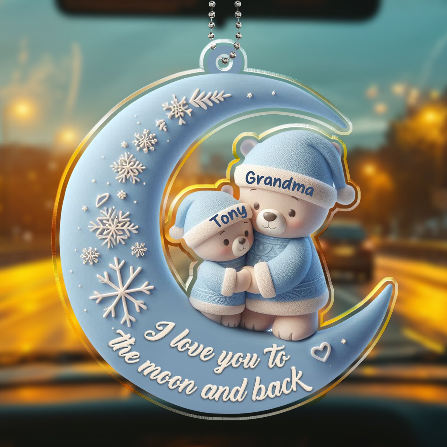 I Love You To The Moon And Back Bears On Moon Design