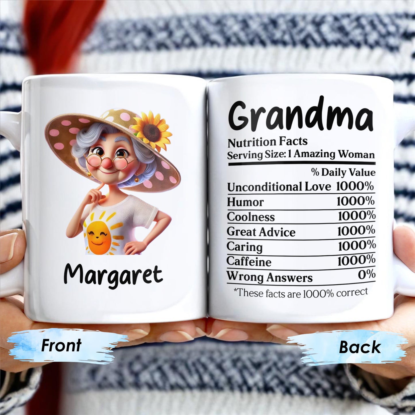 Grandma Amazing Woman With Sunflower And Smiling Sun