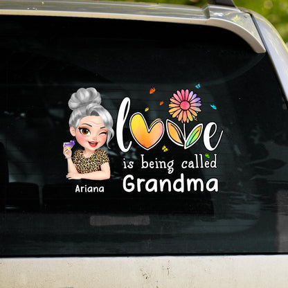 Love Is Being Called Grandma Heart and Flowers Design
