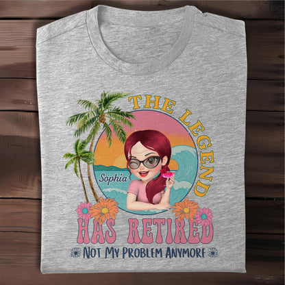 The Legend Has Retired Not My Problem Anymore Palm Trees and Sunset