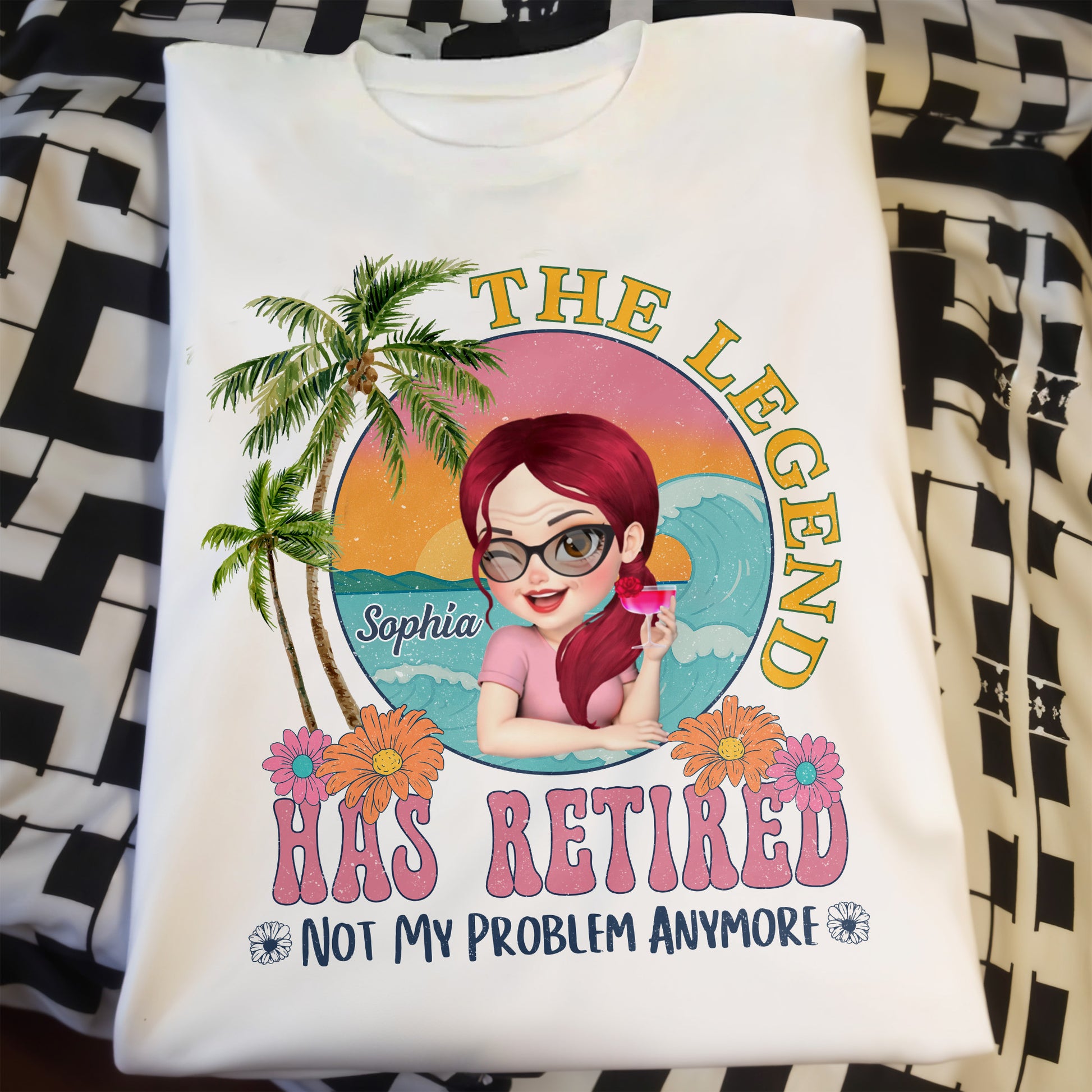 The Legend Has Retired Not My Problem Anymore Palm Trees and Sunset