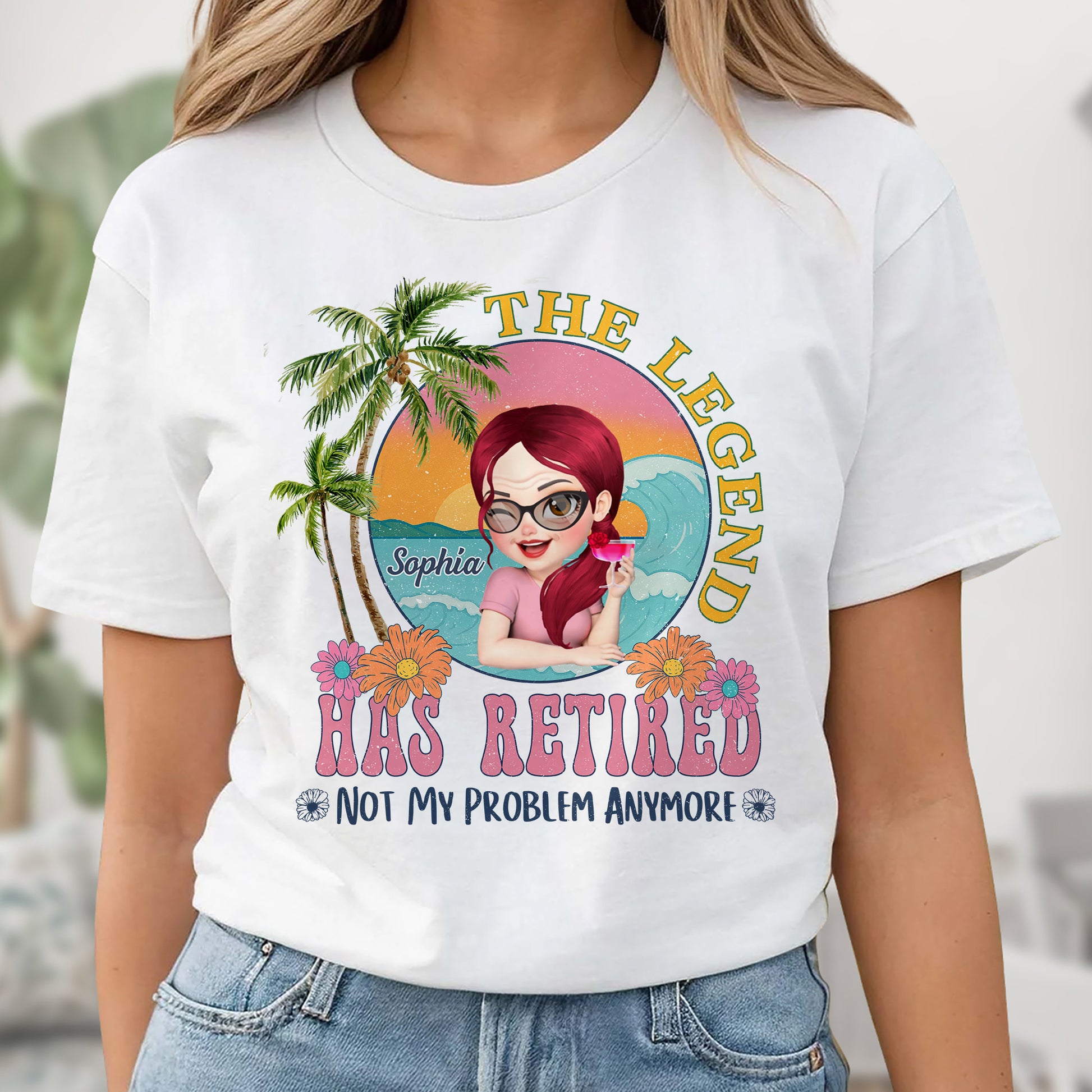 The Legend Has Retired Not My Problem Anymore Palm Trees and Sunset