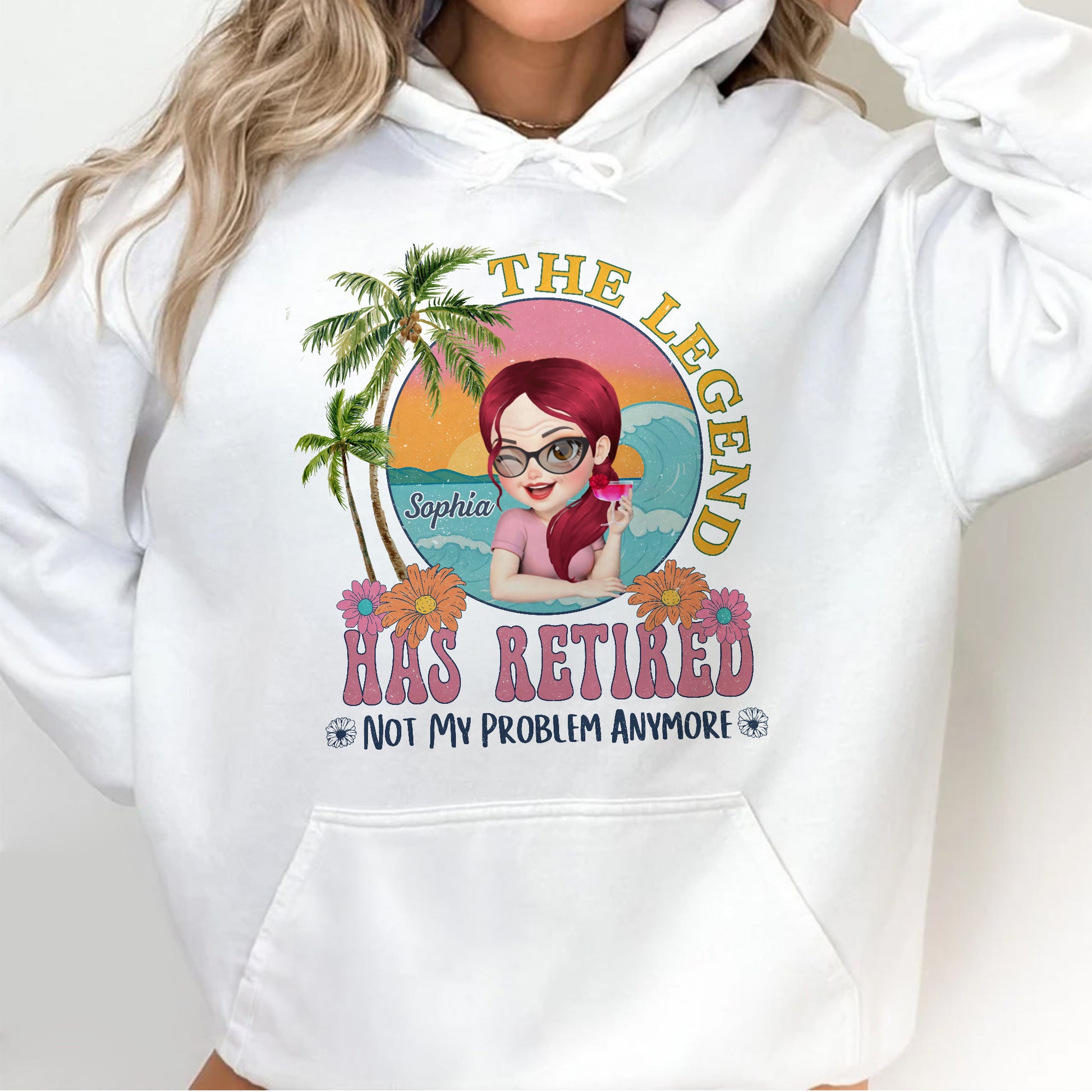 The Legend Has Retired Not My Problem Anymore Palm Trees and Sunset