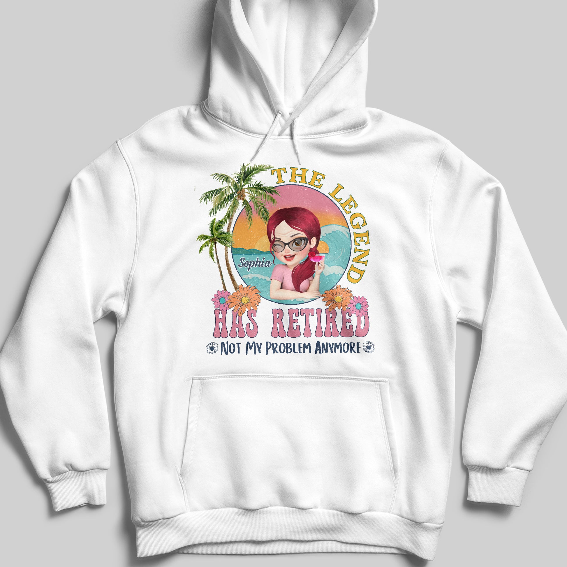 The Legend Has Retired Not My Problem Anymore Palm Trees and Sunset