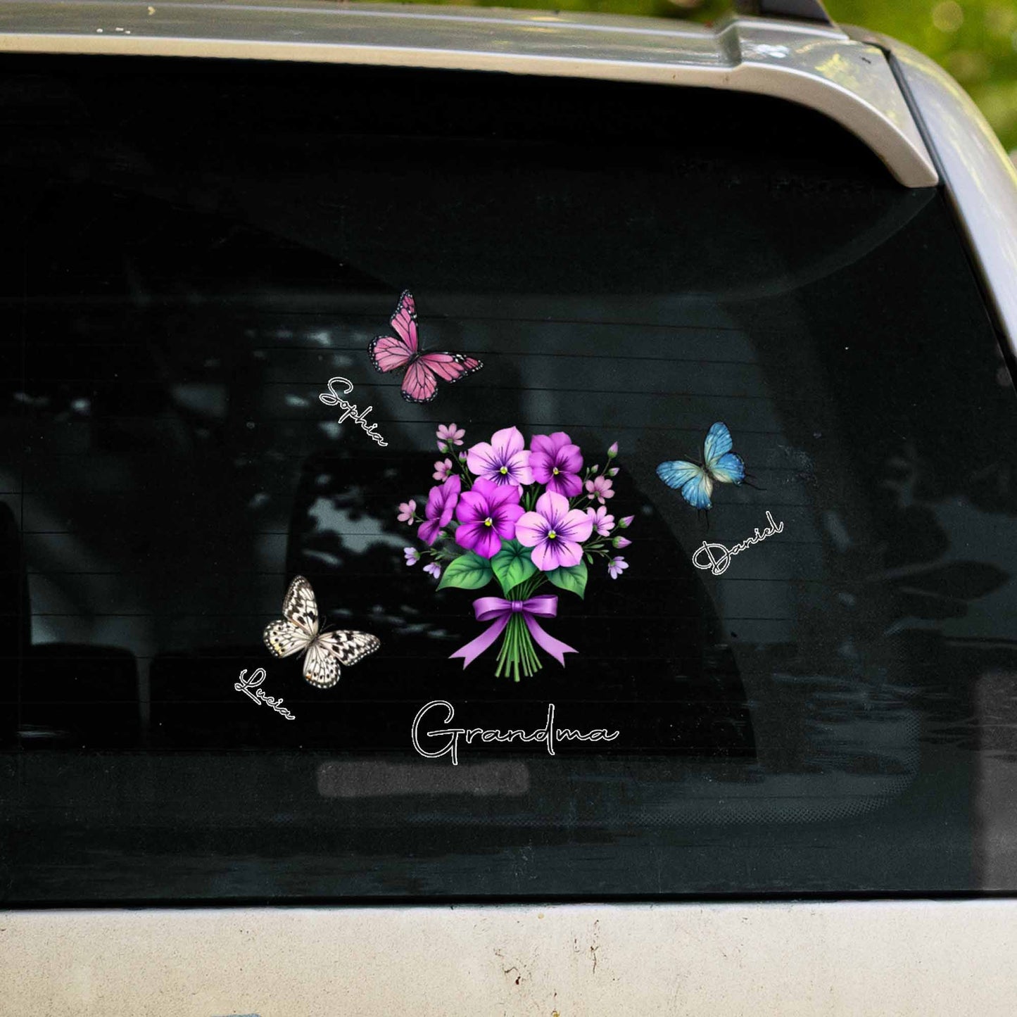 Grandma Love Forever With Flowers And Butterflies