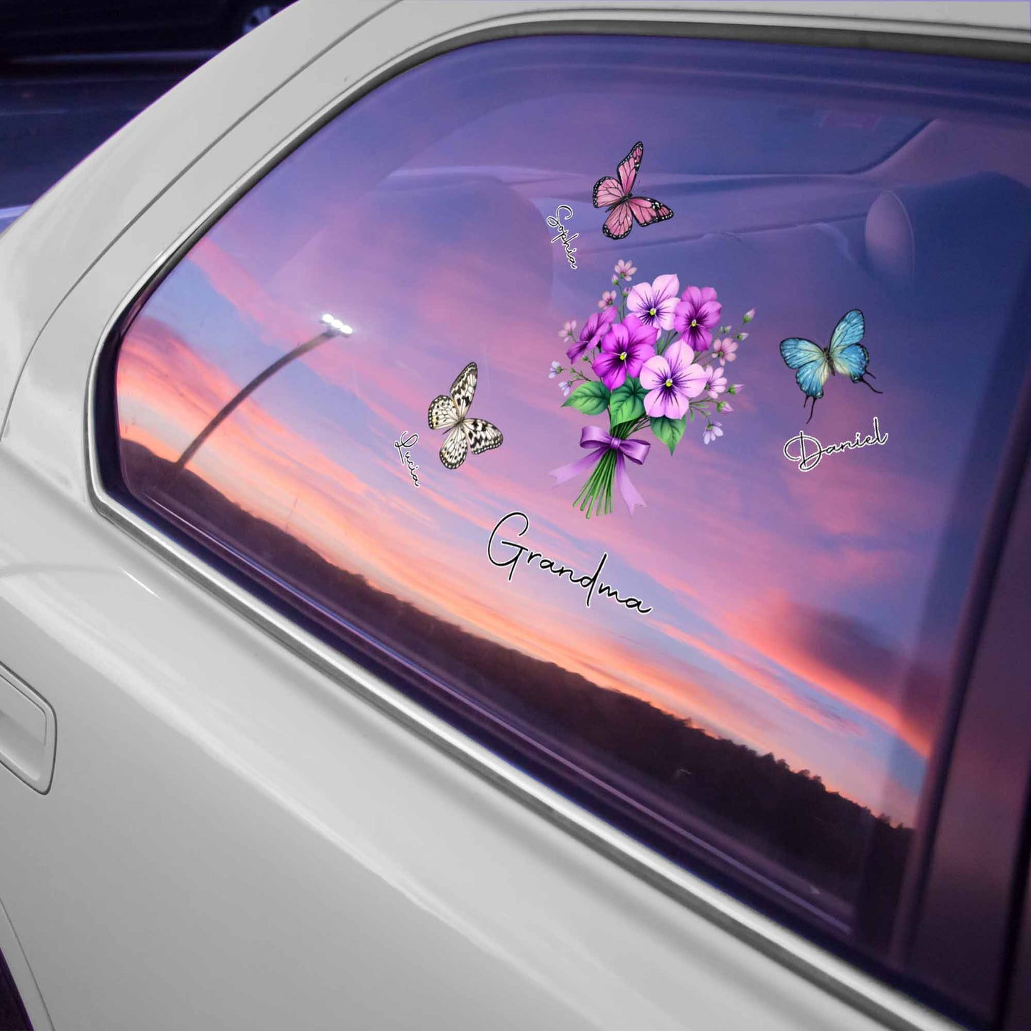 Grandma Love Forever With Flowers And Butterflies