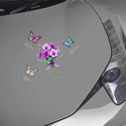 Grandma Love Forever With Flowers And Butterflies