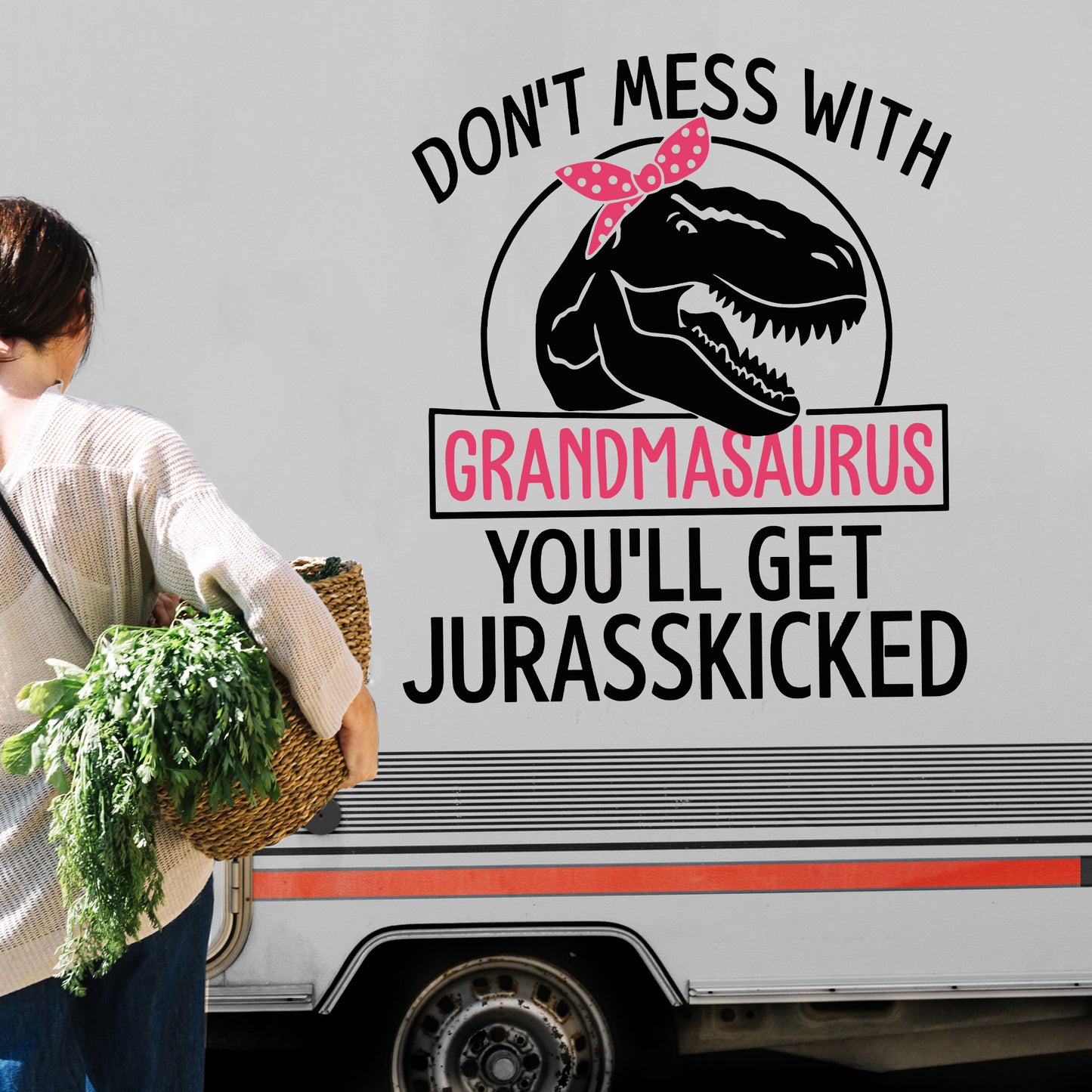 Don't Mess With Grandmasaurus Tyrannosaurus Rex Decal