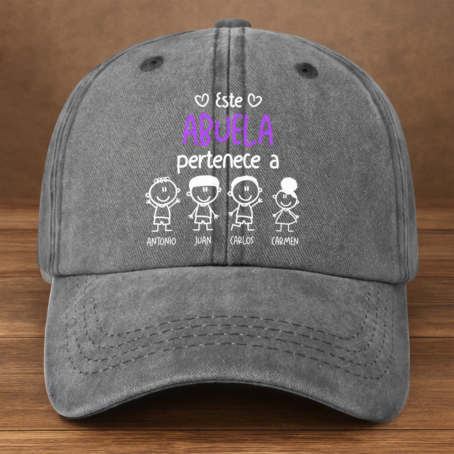 Este Abuela Pertenece A, Personalized Denim Cap