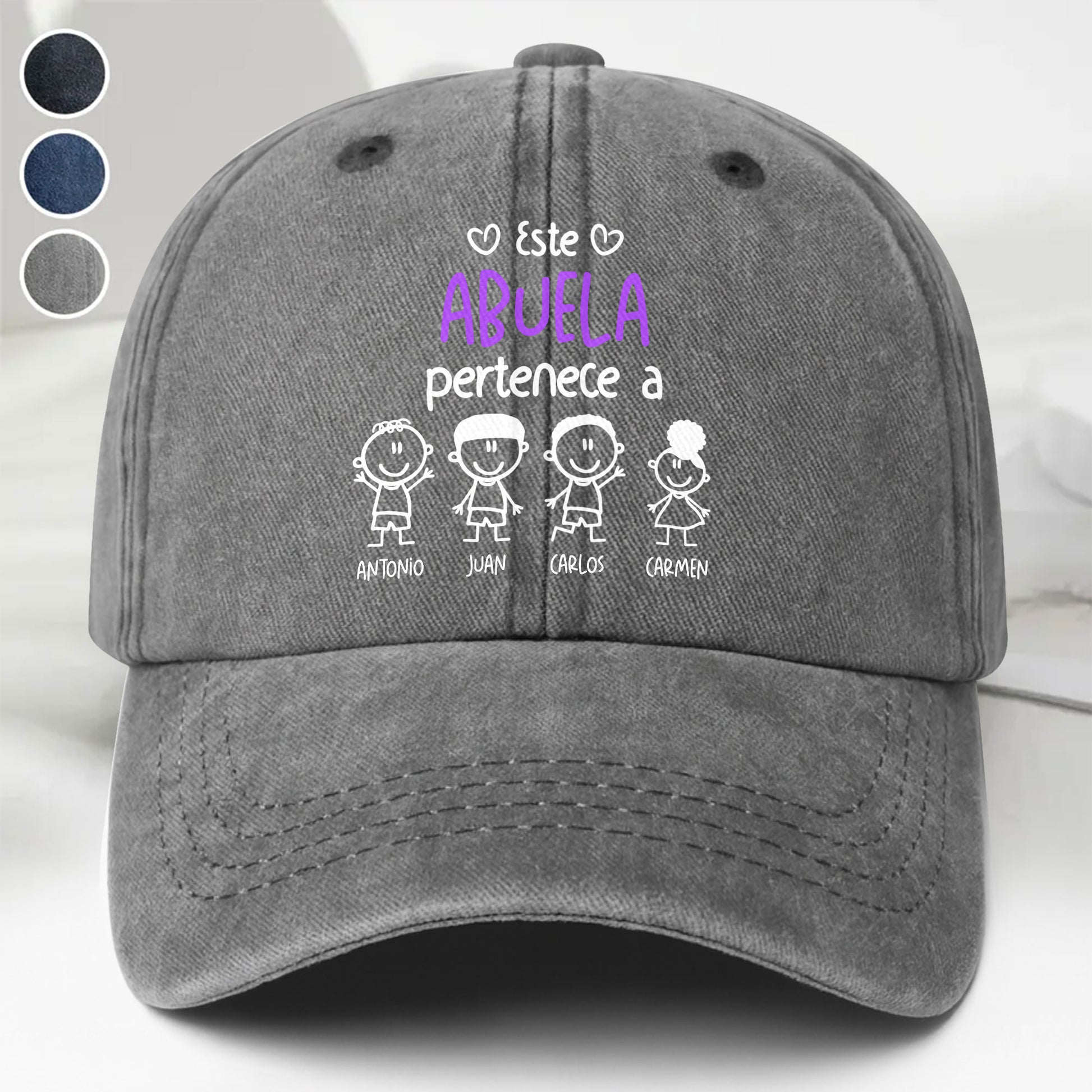 Este Abuela Pertenece A, Personalized Denim Cap
