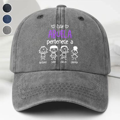 Este Abuela Pertenece A, Personalized Denim Cap