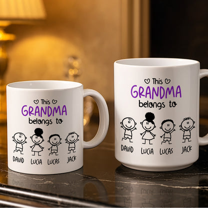 This Grandma Belongs To, Stick Figures And Hearts