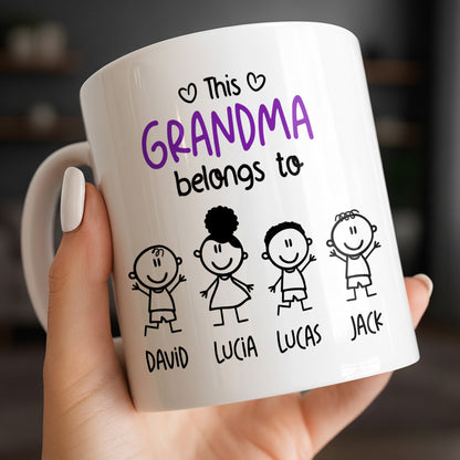 This Grandma Belongs To, Stick Figures And Hearts