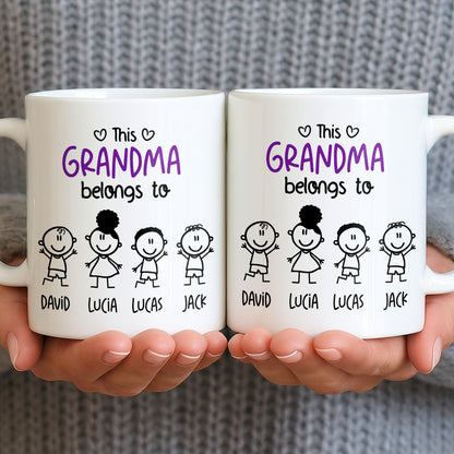 This Grandma Belongs To, Stick Figures And Hearts