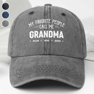 My Favorite People Call Me Grandma Cap