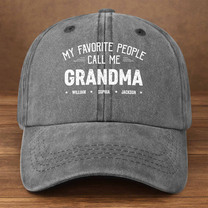 My Favorite People Call Me Grandma Cap