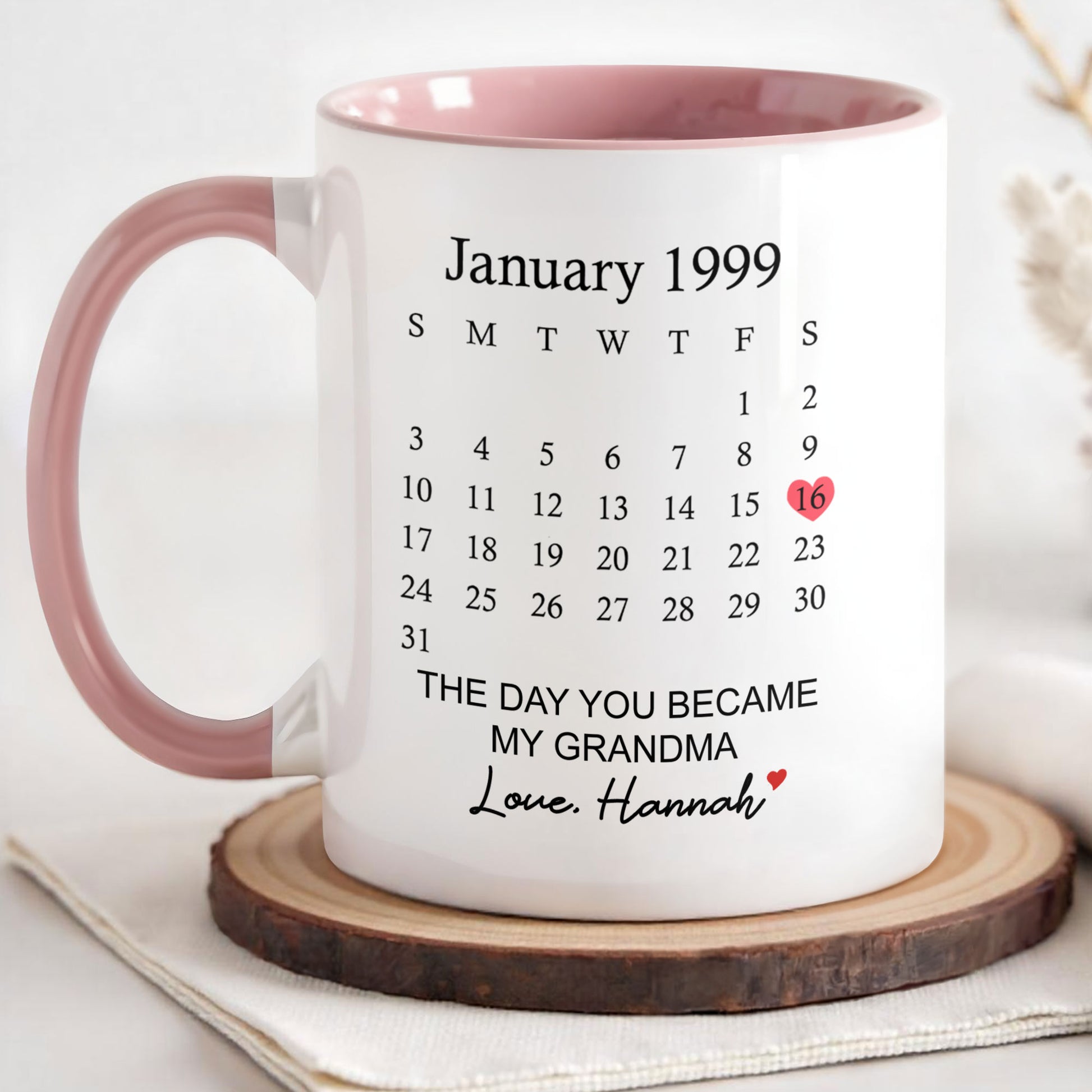 The Day You Became My Grandma Calendar Design
