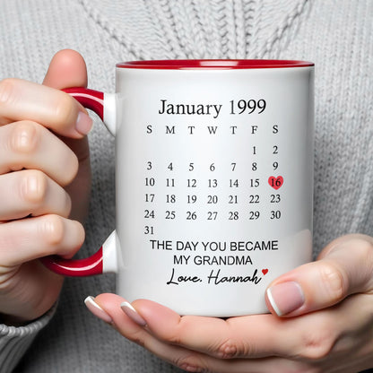 The Day You Became My Grandma Calendar Design