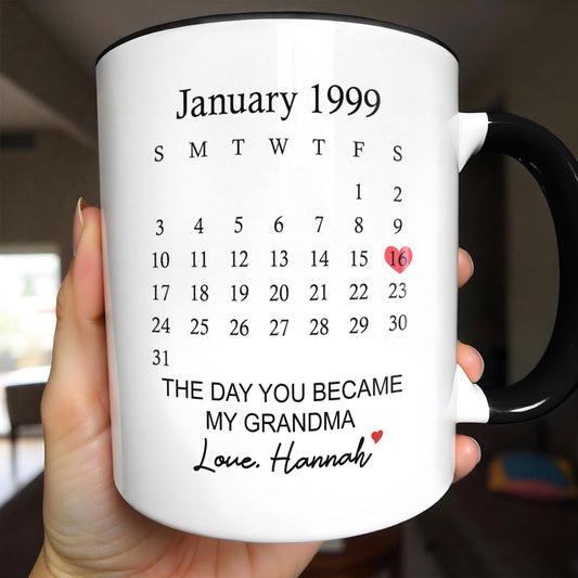 The Day You Became My Grandma Calendar Design