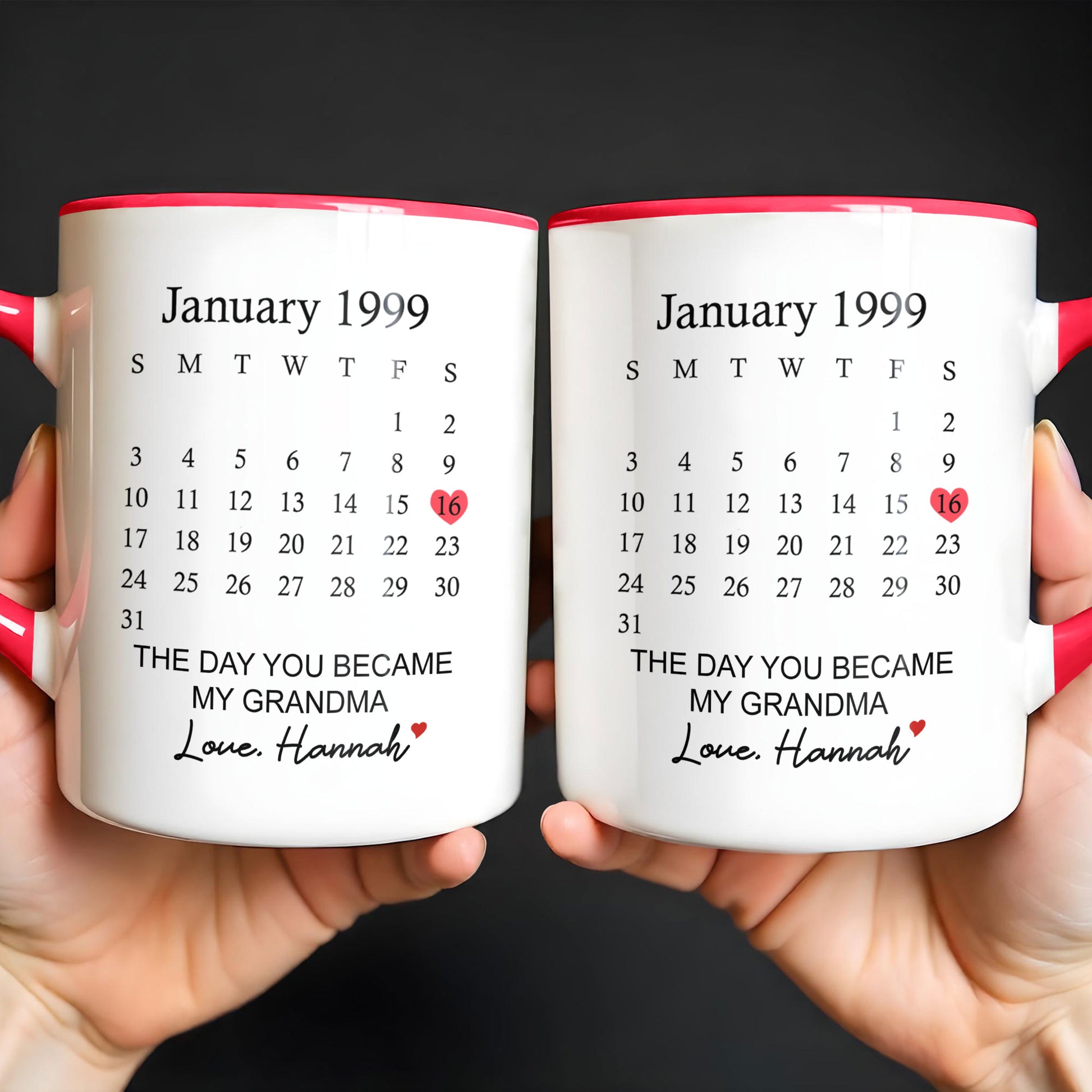 The Day You Became My Grandma Calendar Design