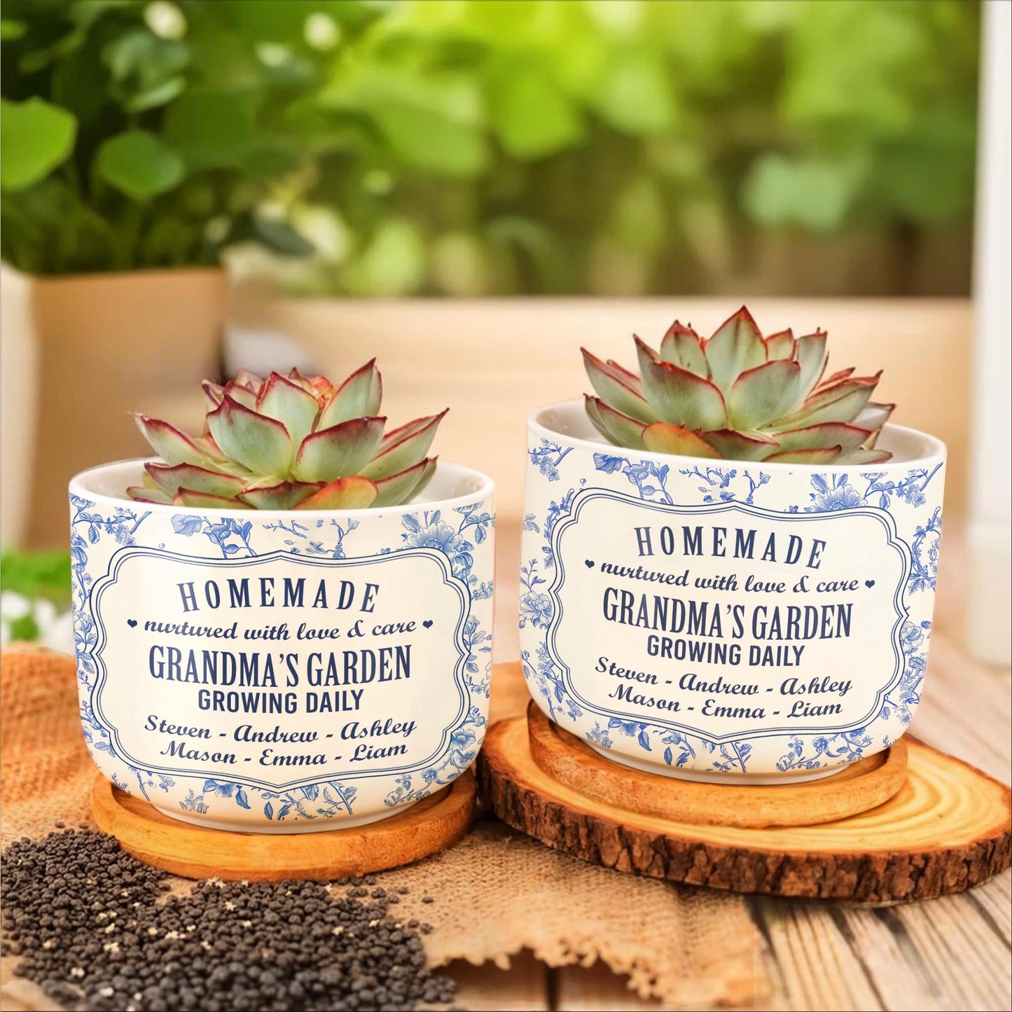 Homemade Nurtured With Love, Flowers Design