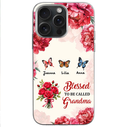 Blessed To Be Called Grandma, Flowers and Butterflies Design