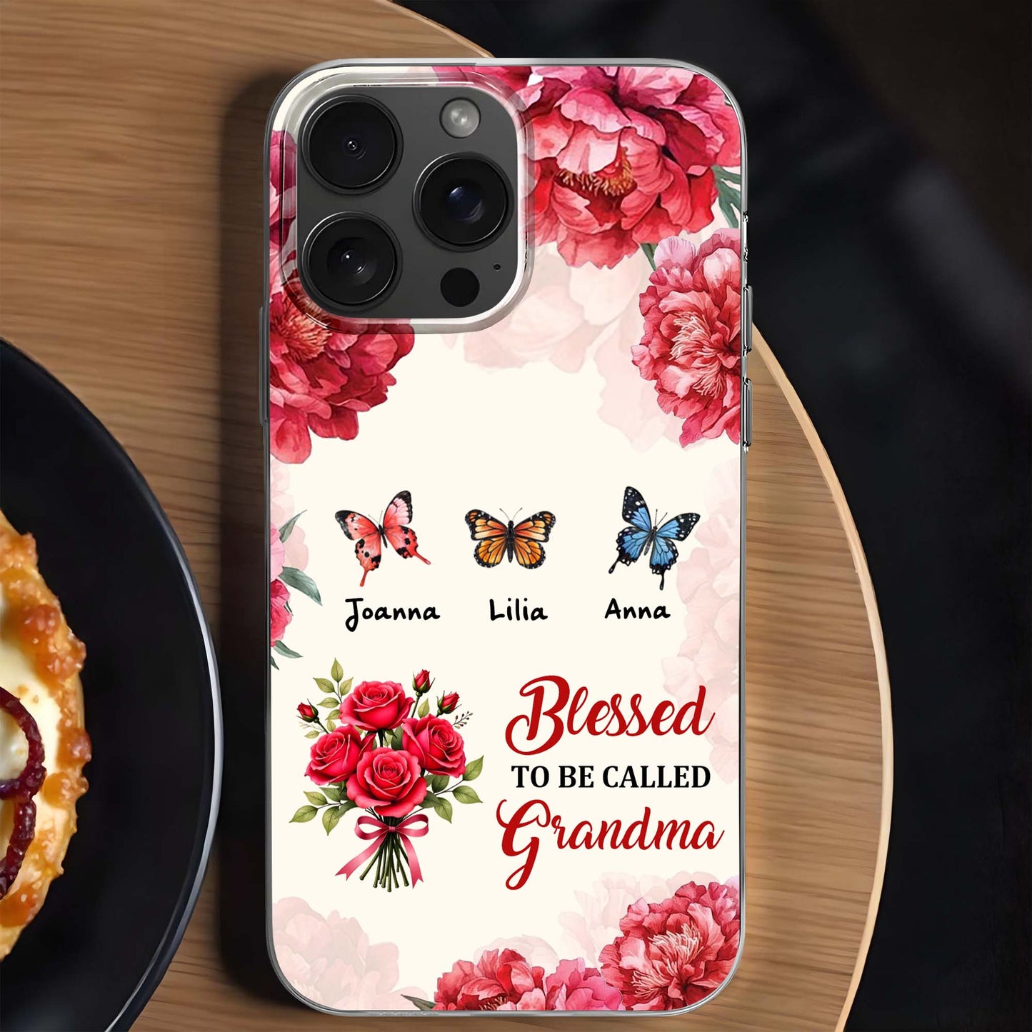 Blessed To Be Called Grandma, Flowers and Butterflies Design