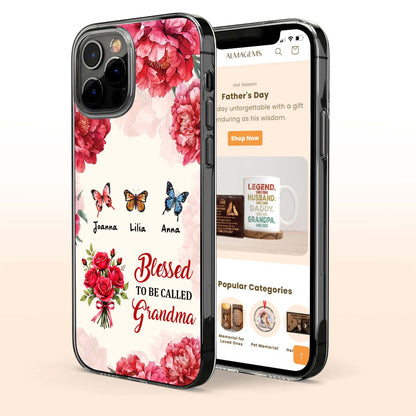 Blessed To Be Called Grandma, Flowers and Butterflies Design