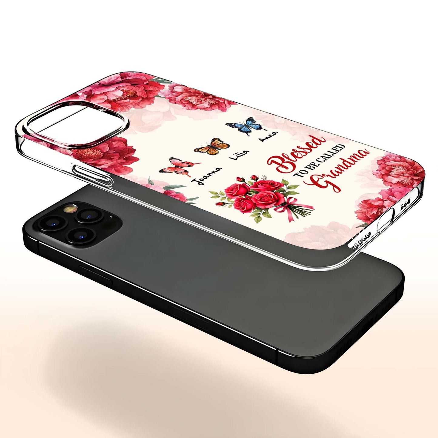 Blessed To Be Called Grandma, Flowers and Butterflies Design