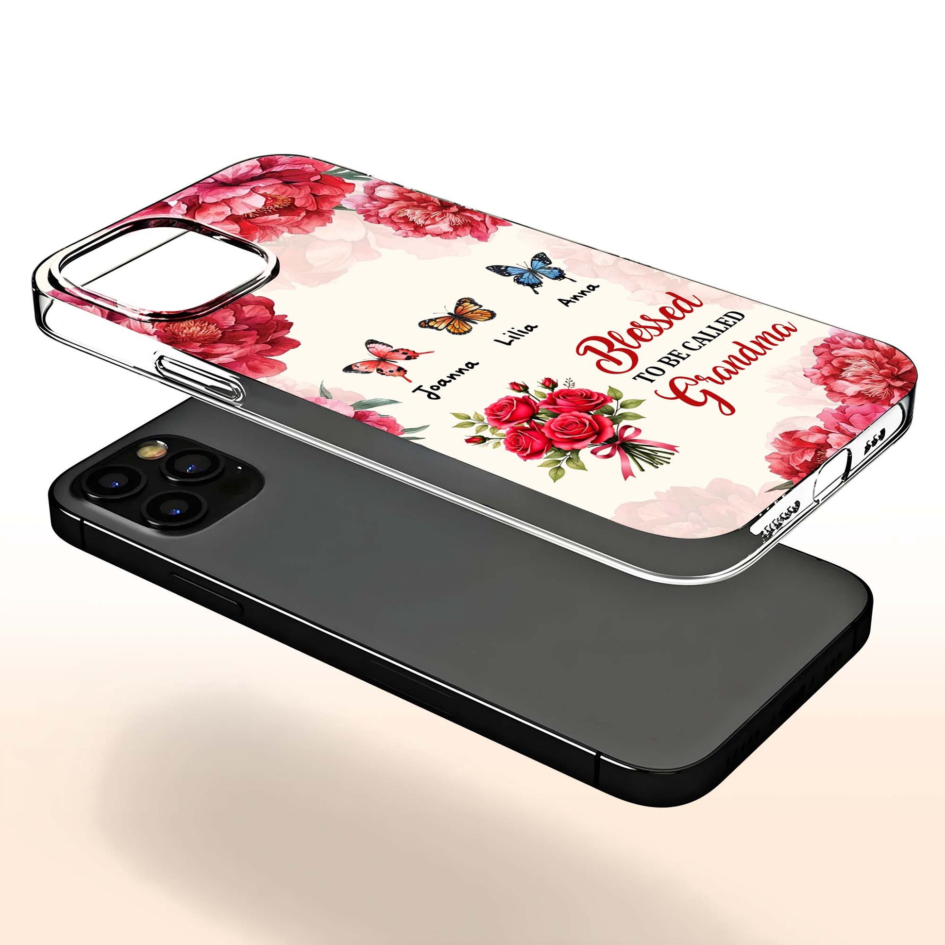 Blessed To Be Called Grandma, Flowers and Butterflies Design