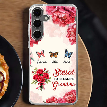 Blessed To Be Called Grandma, Flowers and Butterflies Design