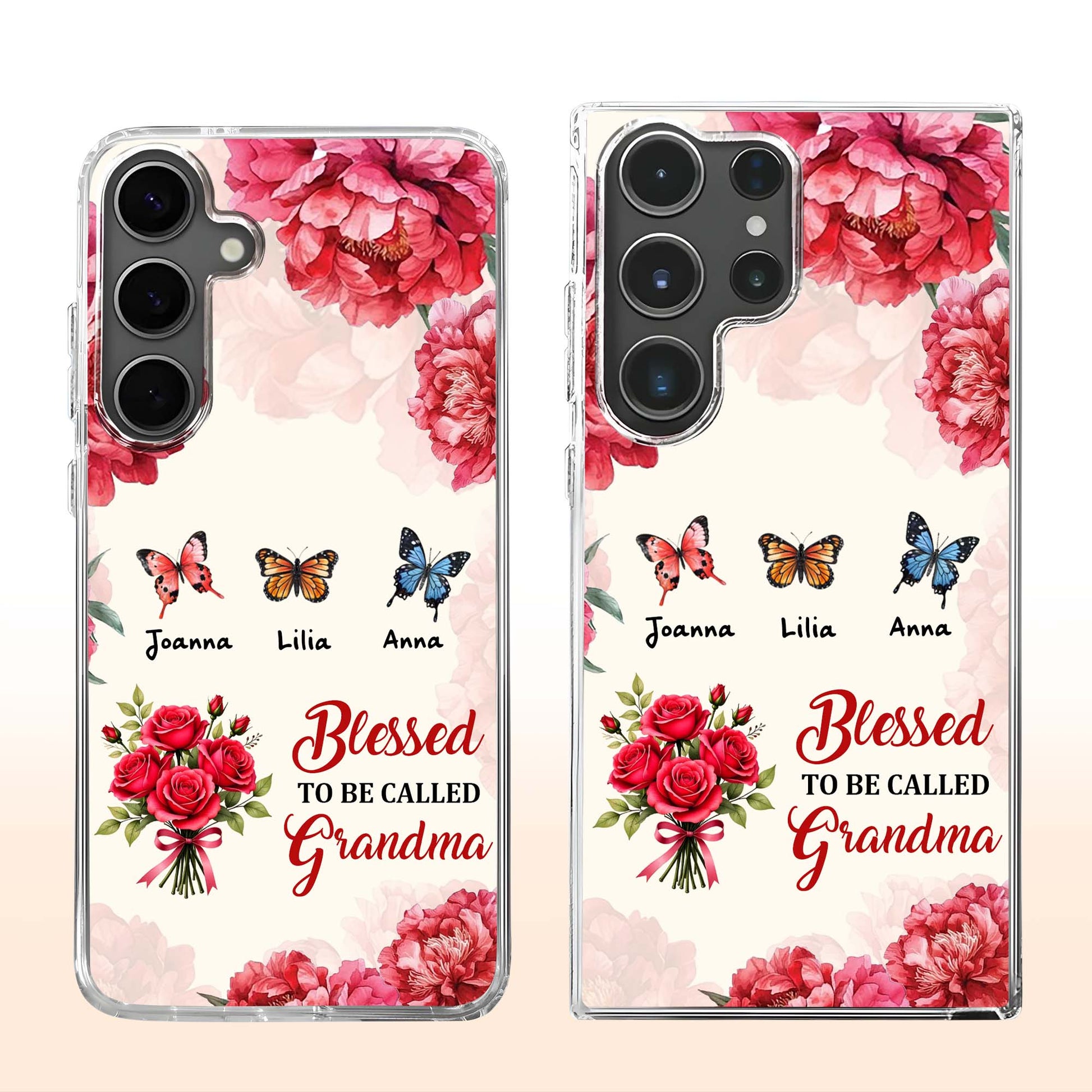 Blessed To Be Called Grandma, Flowers and Butterflies Design